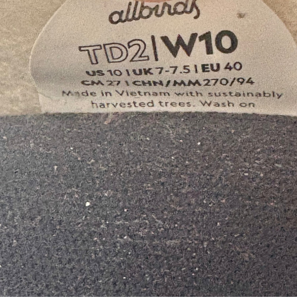 $135 Allbirds TD2 Tree Dasher 2 Running Sneakers True Navy Athletic Shoe W10 EUC - Picture 3 of 13